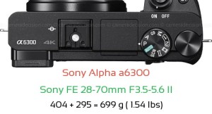 Sony A6300 with Sony FE 28-70mm F3.5-5.6 II Lens Size