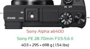 Sony A6400 with Sony FE 28-70mm F3.5-5.6 II Lens Size