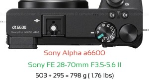Sony A6600 with Sony FE 28-70mm F3.5-5.6 II Lens Size