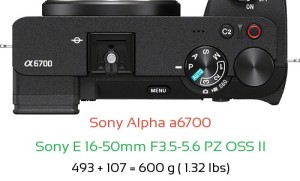 Sony A6700 with Sony E 16-50mm F3.5-5.6 PZ OSS II Lens Size