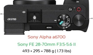 Sony A6700 with Sony FE 28-70mm F3.5-5.6 II Lens Size
