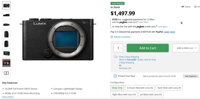  Panasonic Lumix S9 is in Stock