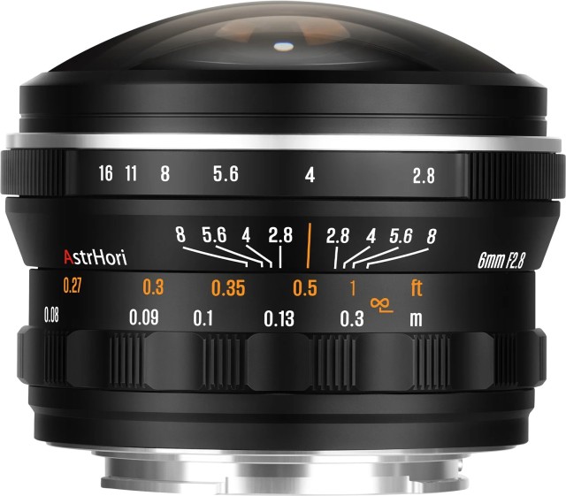 AstrHori 6mm F2.8 Circular Fisheye Announced for E, Z, RF and L Mount