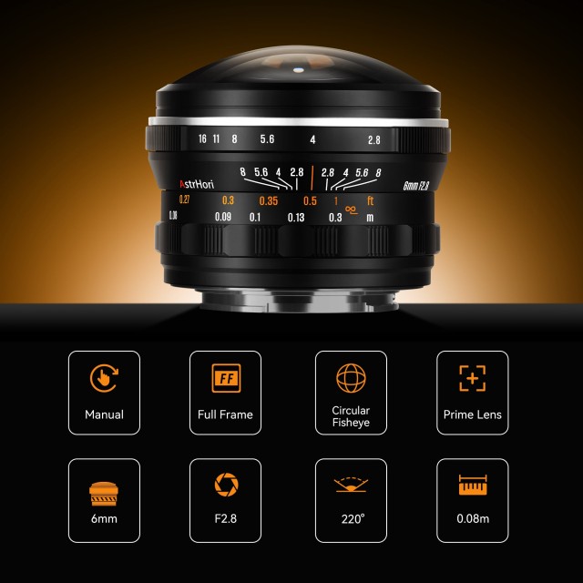AstrHori 6mm F2.8 Circular Fisheye Features