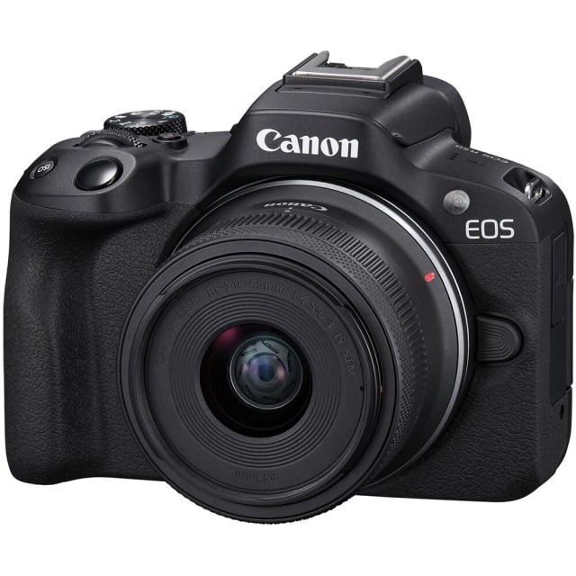 Canon EOS R50 inherits the classic DSLR shape from its Rebel series roots