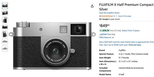 FUJIFILM X half is now Shipping