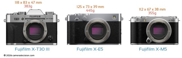Fujifilm X-E5, X-M5 and X-T30 III Firmware Updates Released