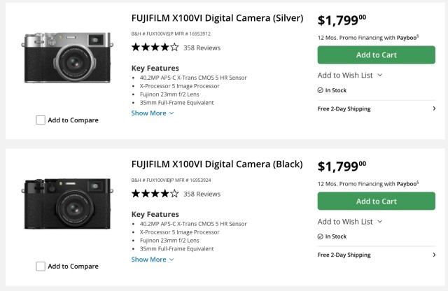 Fujifilm X100VI Now In Stock