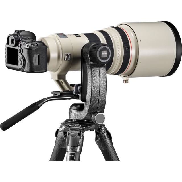 Gitzo Gimbal Fluid Head with a lens