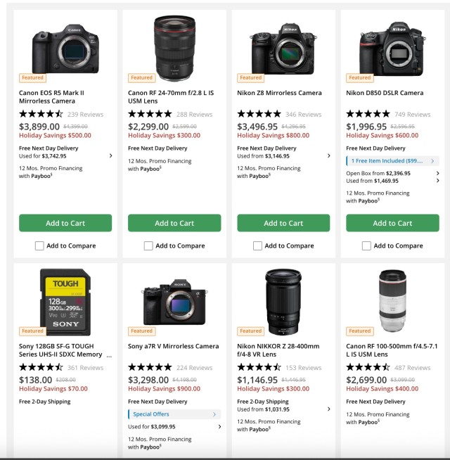 Holiday Deals on B&H Photo