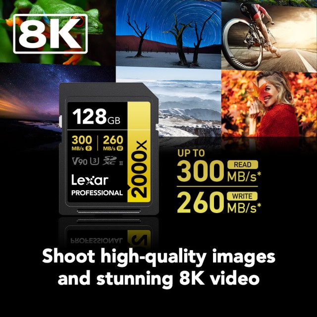 Lexar 128GB Professional 2000x UHS-II SDXC