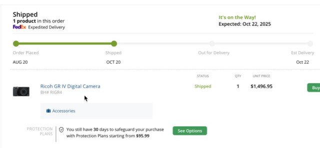 My Ricoh GR IV Order Shipped Today After a Two-Month Wait