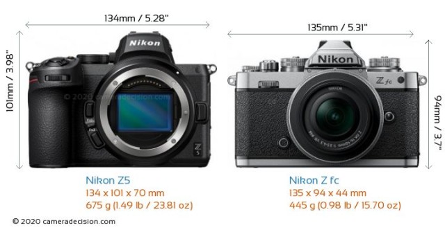 Nikon Z5 vs Nikon Z fc