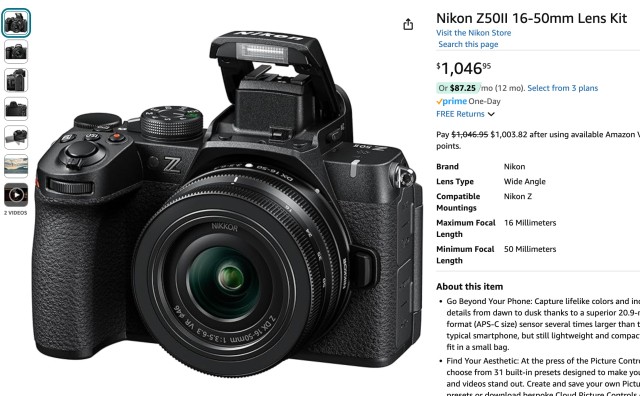 Nikon Z50 II is in stock