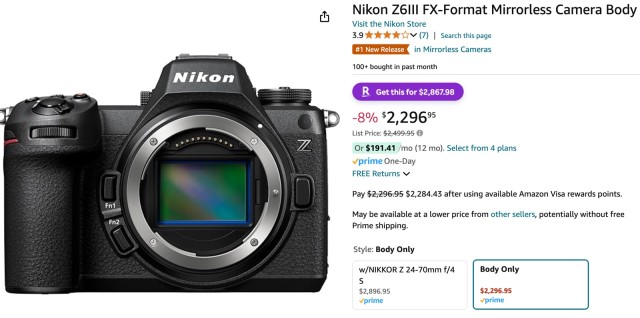 Nikon Z6 III Receives Its First Limited-Time Discount