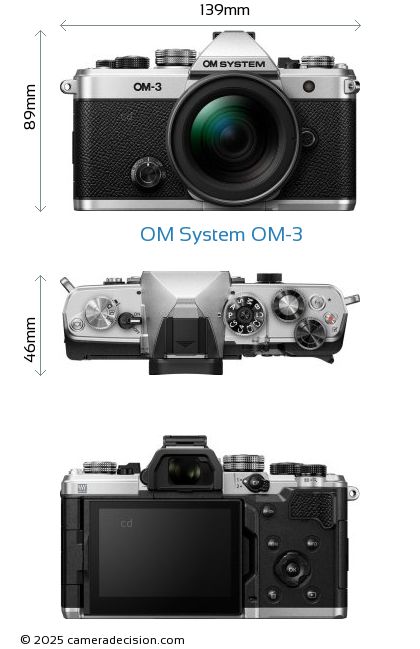 OM System OM-3 Size