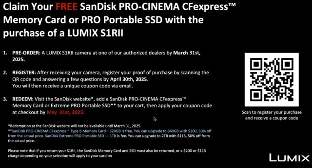 Panasonic S1R II comes with a freebie at BH Photo
