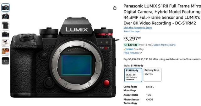 Panasonic S1R II is in Stock at Amazon