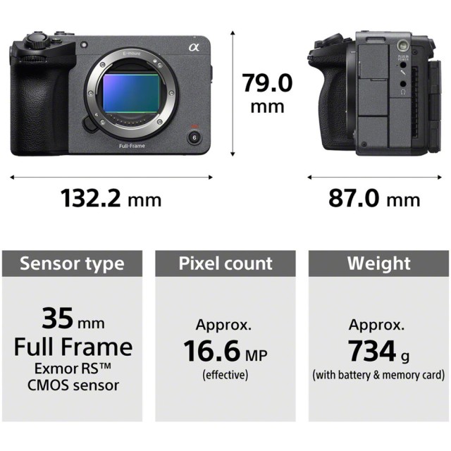 Sony FX5 Dimensions
