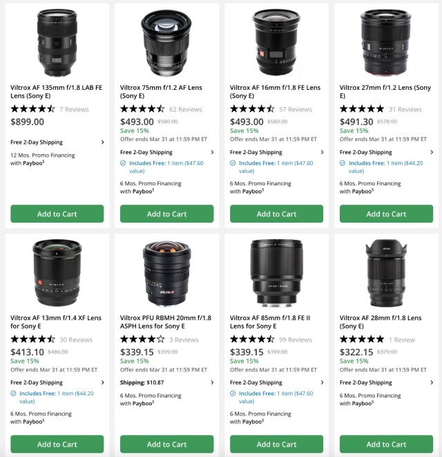 Viltrox Lens Deals at B&H Photo