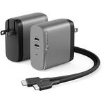 ALOGIC 68W Rapid Power 2-Port USB-C PD GaN Charger (Space Gray) for the Canon G5 X MII