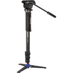 Benro A48FD Aluminum Monopod with 3-Leg Base & S4Pro Fluid Video for the Leica M11 Monochrom