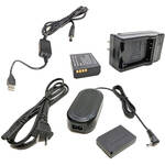 Bescor LPE12 Battery, Charger, Coupler, AC Adapter & 5V USB Adapter Kit for Select Canon Digital Cameras for the Canon M50 II