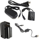 Bescor NPW235 Battery, Charger, Coupler, AC Adapter & 5V USB Adapter Kit for FUJIFILM X-T4 Digital Camera for the Fujifilm GFX 100 II