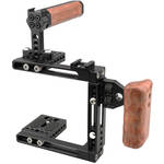 CAMVATE Dual-Use Adjustable Universal Cage Kit with Top Wooden Handle for the Canon T6i