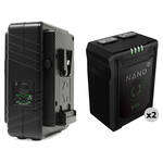 Core SWX NANO Micro 98Wh Li-Ion 2-Battery Kit with Dual Travel Charger (V-Mount) for the Z CAM E2-F6 II 6K