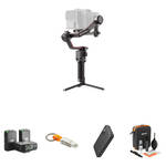 DJI RS 3 Pro Gimbal Stabilizer Combo and Wireless Microphone System/Recorder Accessory Kit for the Panasonic S1R
