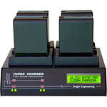 Dolgin Engineering TC400-TDM Four-Position Simultaneous Battery Charger for Sony BP-U30, BP-U60, BP-U90 for the Blackmagic PYXIS 12K