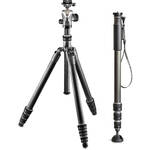 Gitzo GT2545T Series 2 Traveler Carbon Fiber Tripod with Center Ball Head & GM2542 Carbon Fiber Monopod (Special 50th Anniversary Kit) for the Fujifilm GFX 50S