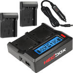 Hedbox RP-DC50 Digital LCD Dual Battery Charger Kit with RP-DFZ100 Battery Plates for the Sony A1 II