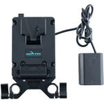 IndiPRO Tools Ultra Mini V-Mount Adapter Plate with 15mm Rod Clamp for NP-FZ100 Devices for the Sony FX2