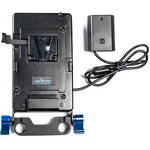 IndiPRO Tools V-Mount Plate with NP-FZ100 Dummy Battery & 15mm Rod Clamps for Sony a7 III for the Sony FX2