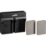 Jupio Pair of PS-BLS5 Batteries & USB Dual Charger Value Pack (1210mAh) for the Olympus E-M10 II