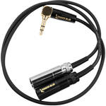 Kondor Blue 3.5mm Stereo to Dual Mini-XLR Audio Splitter (Right Angle) for the Blackmagic 6K Pro