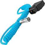 Kondor Blue Coiled D-Tap to 2-Pin Power Cable for BMPCC 6K/4K (Blue) for the Blackmagic Cinema 4K