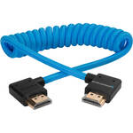 Kondor Blue Coiled Right-Angle High-Speed HDMI Cable (Kondor Blue, 12 to 24