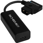Kondor Blue D-Tap to Female USB-C PD 2-Way Battery Charging Power Cable (Raven Black, 6