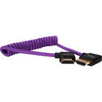 Kondor Blue Gerald Undone Coiled Right-Angle High-Speed HDMI Cable (Purple, 12 to 24