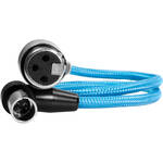 Kondor Blue Right-Angle Mini-XLR Male to XLR Female Cable for BMPCC 6K Pro & Canon C70 (17