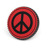 LenzBuddy Body Cap for Canon EF Mount Cameras (Peace Sign, Red) for the Canon 1D X II
