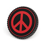 LenzBuddy Body Cap for Nikon F Mount Cameras (Peace Sign, Black/Red) for the Nikon D800E
