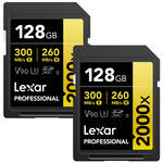 Lexar 128GB Professional 2000x UHS-II SDXC Memory Card (2-Pack) for the Leica Q3 43
