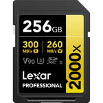 Lexar 256GB Professional 2000x UHS-II SDXC Memory Card for the Ricoh GR IV Monochrome