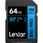 Lexar 64GB High-Performance 800x PRO UHS-I SDXC Card (BLUE Series, 2-Pack) for the Pentax K-1 II