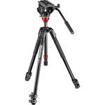 Manfrotto 500 Fluid Video Head with 190X Video Aluminum Tripod & Leveling Column Kit for the Sony A7S
