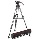 Manfrotto 608 Nitrotech Fluid Head with 645 FAST Twin Carbon Fiber Tripod System and Bag for the Canon EOS C80